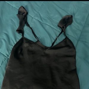 Simple black silk sleep/loungewear.